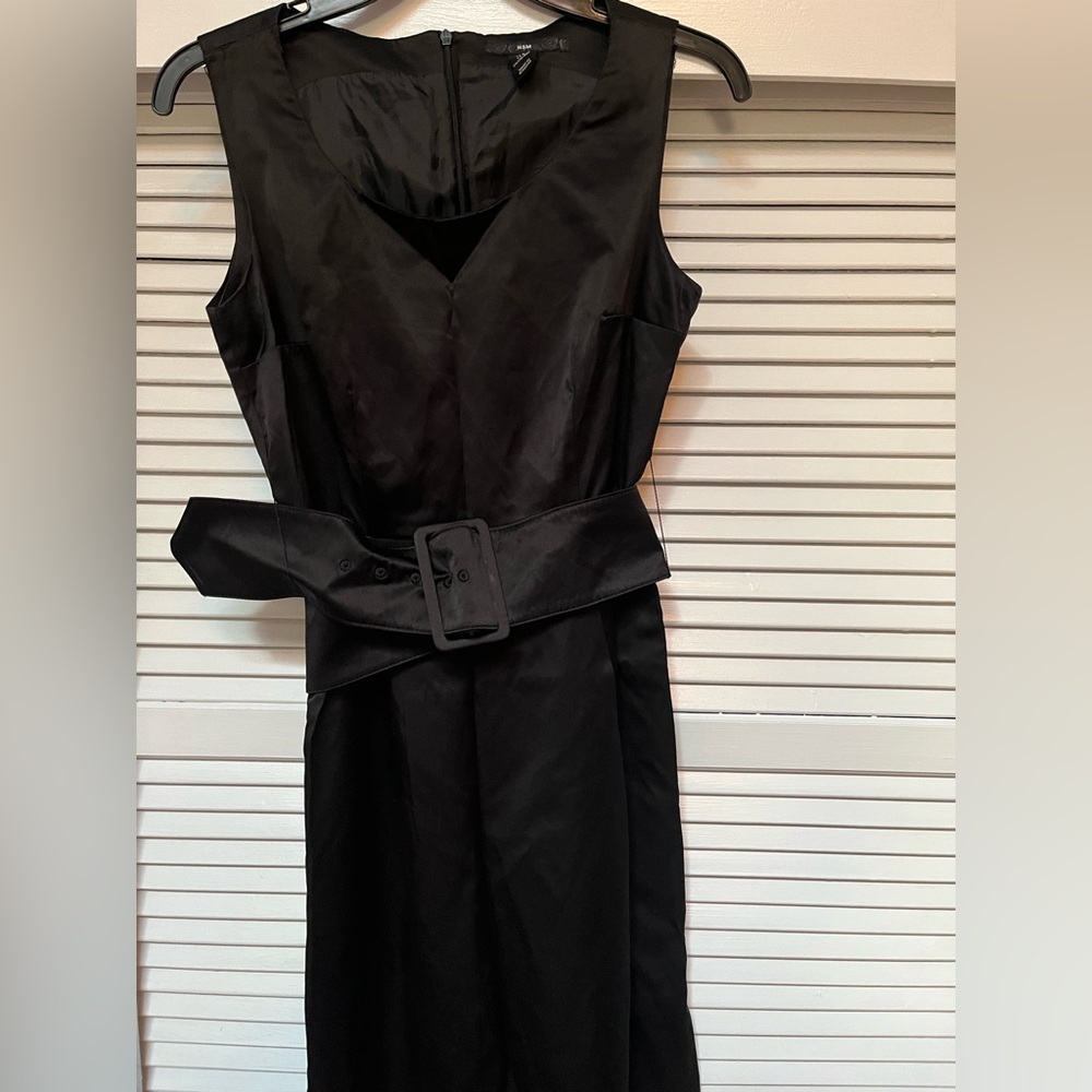 H&M black silky dress